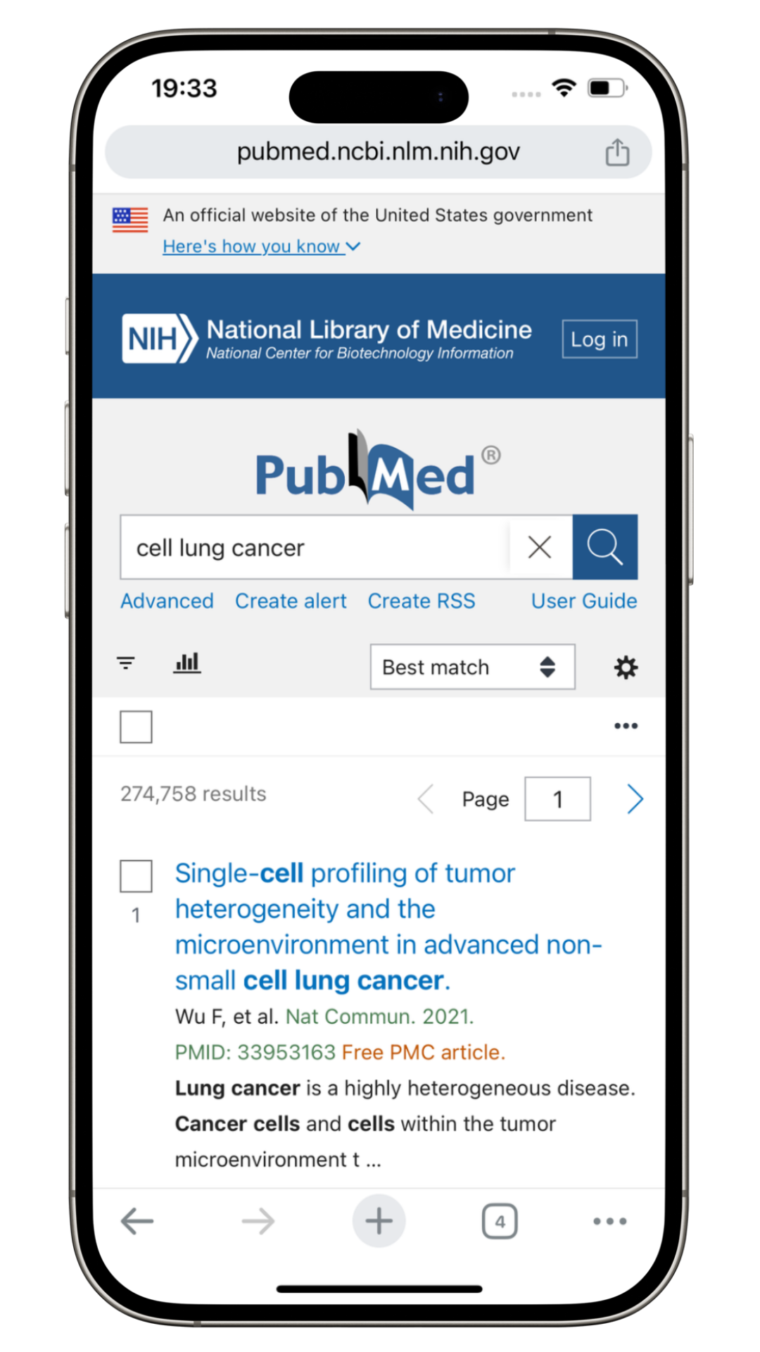 PubMed Interface