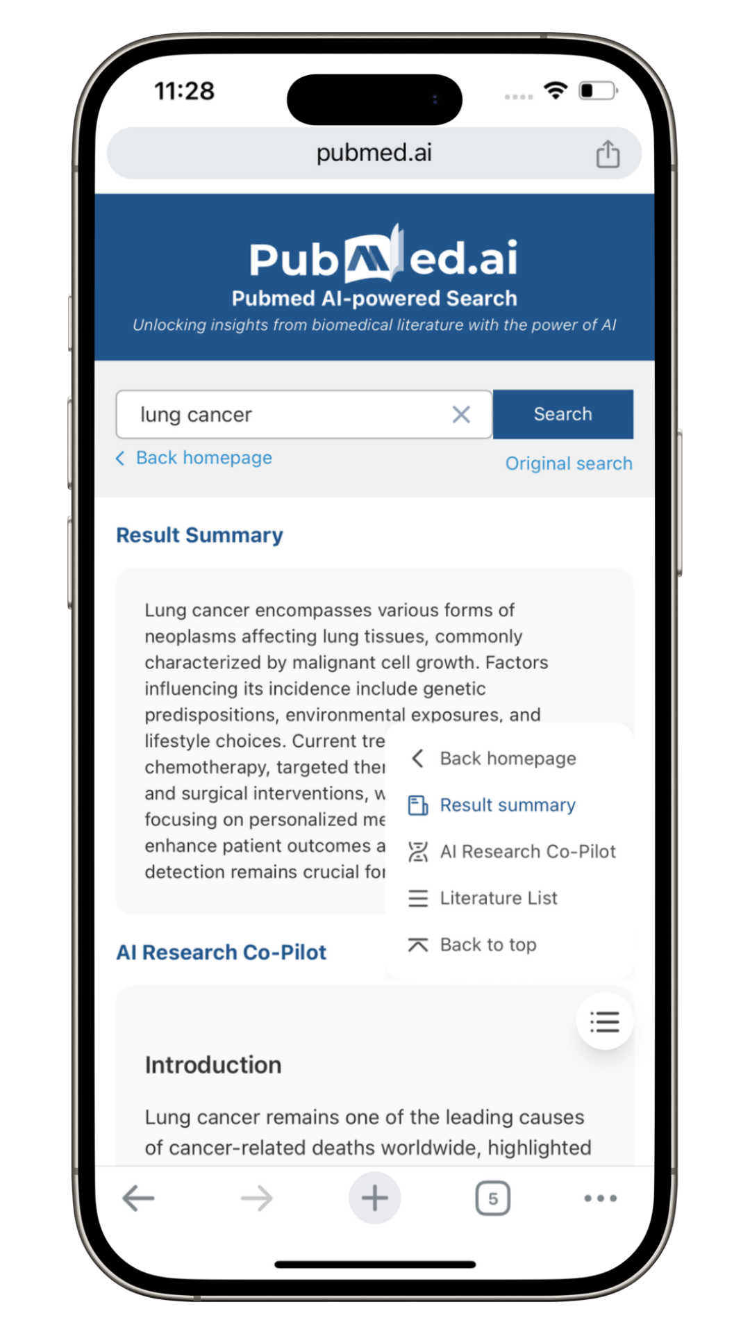 PubMed.ai Interface